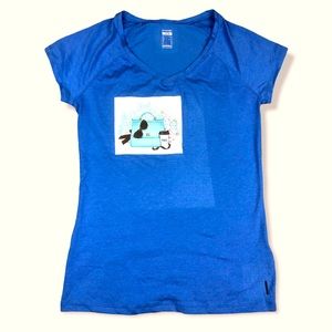 Blue  T-shirt with design